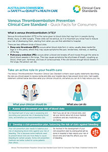 ACSQHC Venous Thromboembolism Prevention Clinical Care Standard