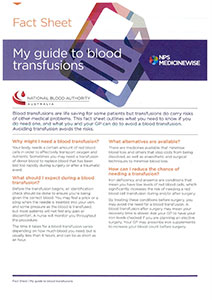 NBA MedicineWise - My Guide to Blood Transfusions